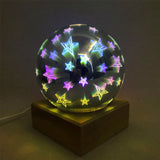3D Glass Magic Light Usb Creative Home Decoration Night Light