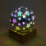 3D Glass Magic Light Usb Creative Home Decoration Night Light