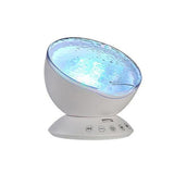 LED Night Light Projector Ocean Wave Starry Sky Music Novelty Lamp For Baby Children with Remote Control USB Night Lamp
